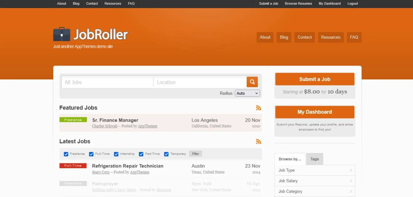 JobRoller  Plantilla WordPress para un portal de empleo