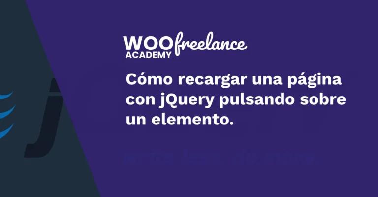 ¿Cómo recargar una página con jQuery pulsando sobre un elemento?