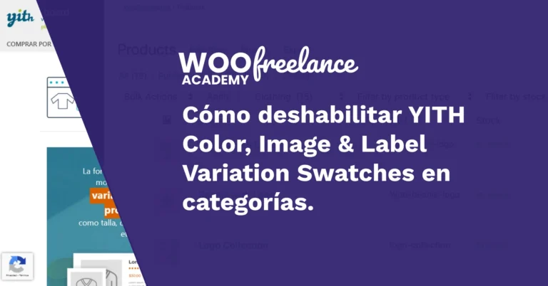 ¿Cómo deshabilitar YITH Color, Image & Label Variation Swatches en categorías?
